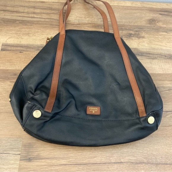 Fossil Ava PVC Leather Expandable Shopper Tote Bag - Picture 4 of 13